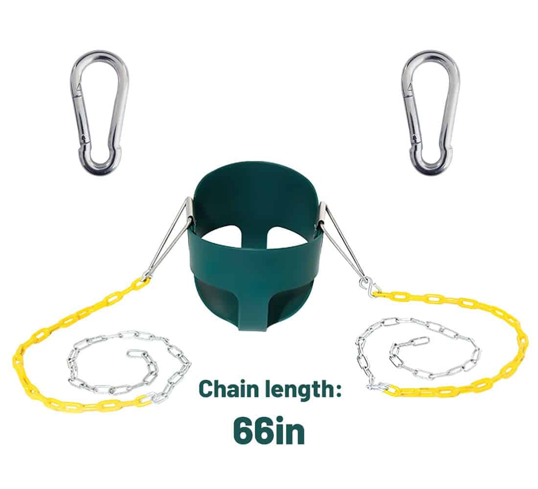 Columpio para niños con respaldo alto y cadena recubierta - Imagen 6