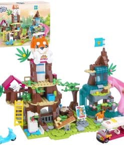 BRICK STORY Friends Jungle Tree House Pet Building Blocks,