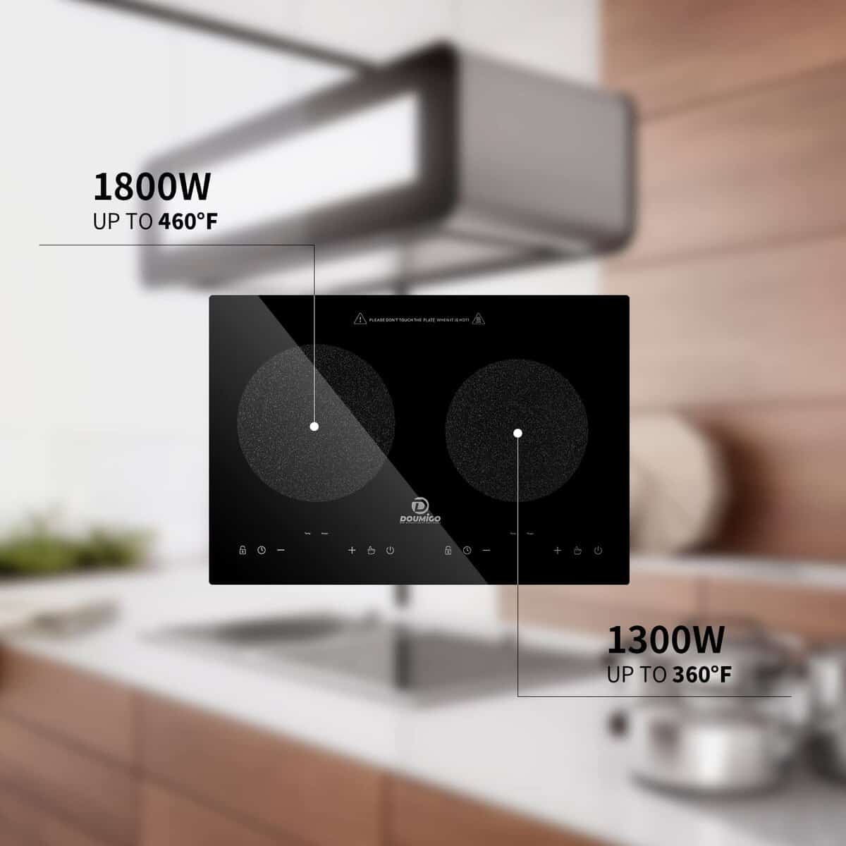Placa de inducción Doumigo, 120V 2 quemadores Estufa - Imagen 3