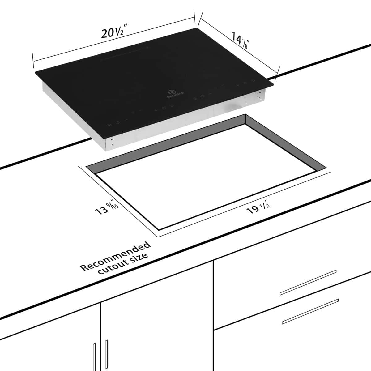 Placa de inducción Doumigo, 120V 2 quemadores Estufa - Imagen 5