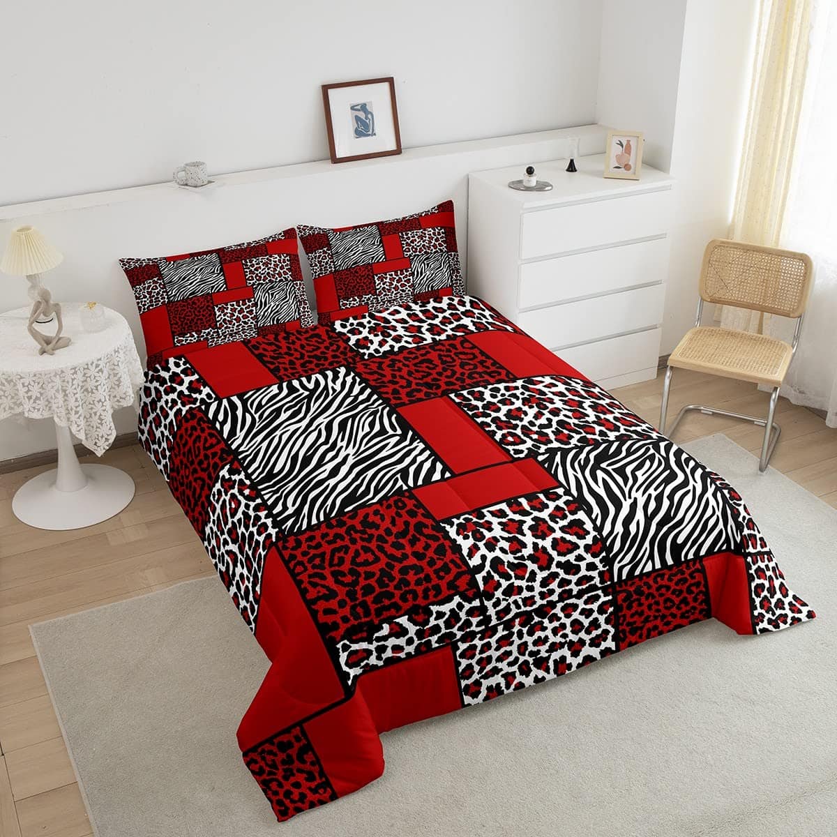 Juego de edredón Manfei Zebra Skin Stripes Queen, Juego de - Imagen 4