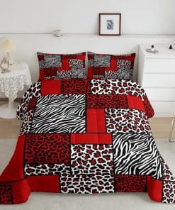 Juego de edredón Manfei Zebra Skin Stripes Queen, Juego de