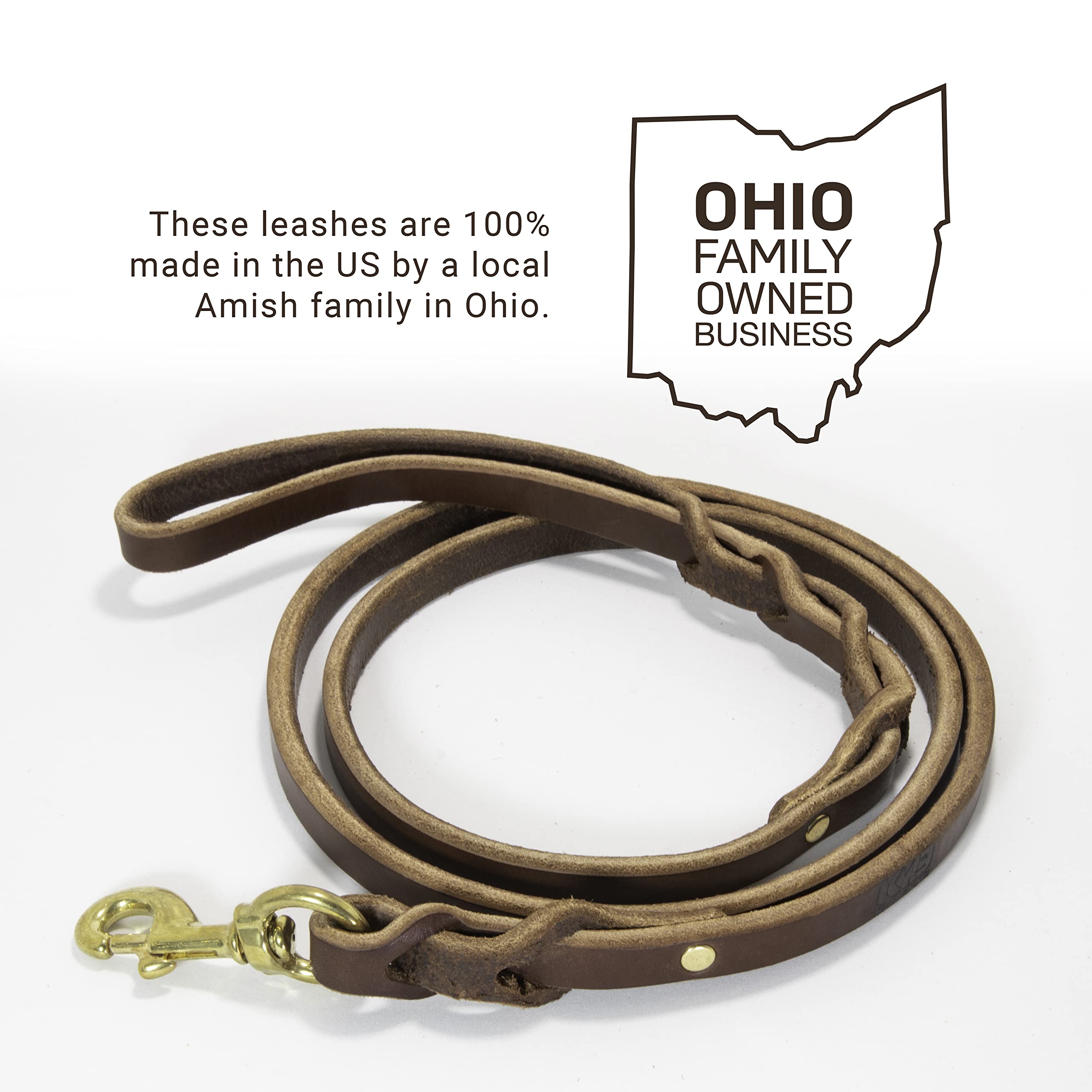 Correa Larga para Paseos Libres o Caminar Suelto de Cuero - Imagen 8