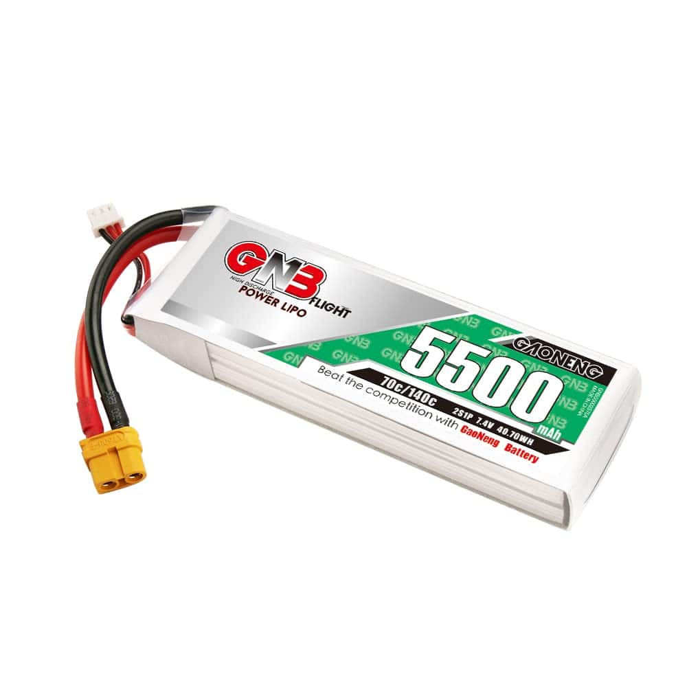 Batería LiPo GAONENG GNB 2S 5500mAh 7.4V 70C 140C XT60 para