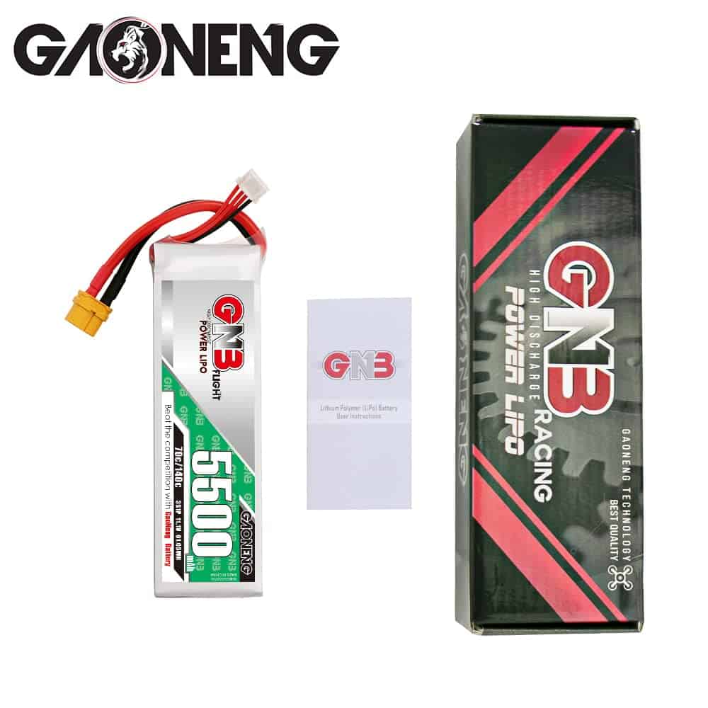 Batería LiPo GAONENG GNB 3S 11.1V 5500mAh 70C 140C XT60 - Imagen 7