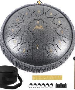 AKLOT Steel Tongue Drum - 12 Pulgadas 13 Notas -