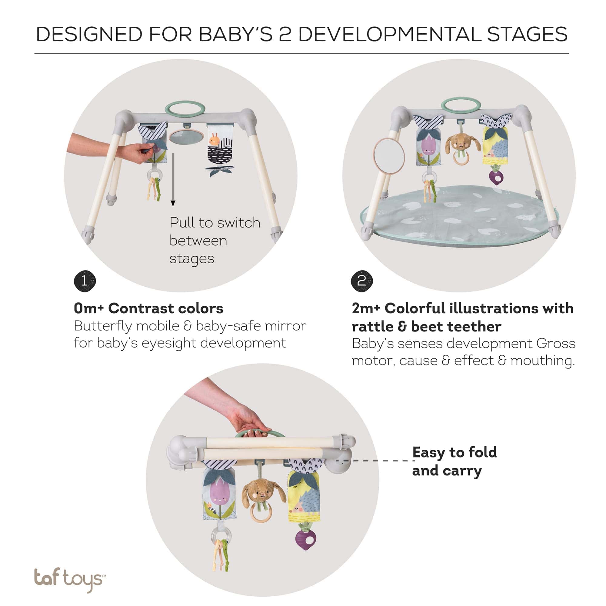 Gimnasio de Juego para Bebés Plegable Taf Toys. Centro de - Imagen 7