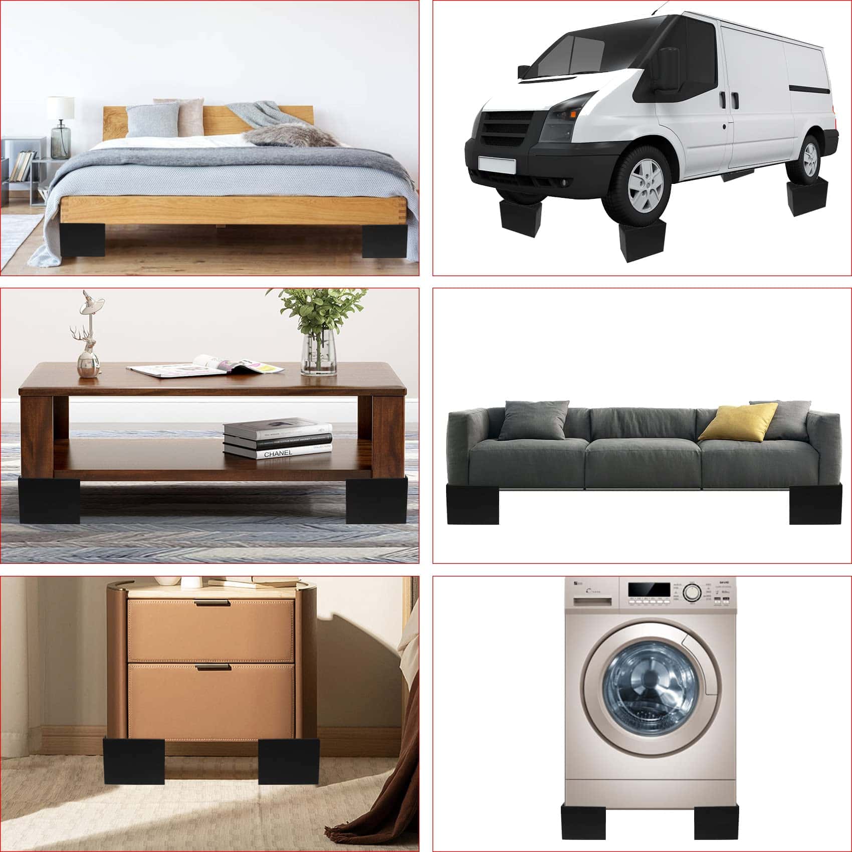 Risers para Cama de 5 Pulgadas de Alta Resistencia, Paquete - Imagen 7