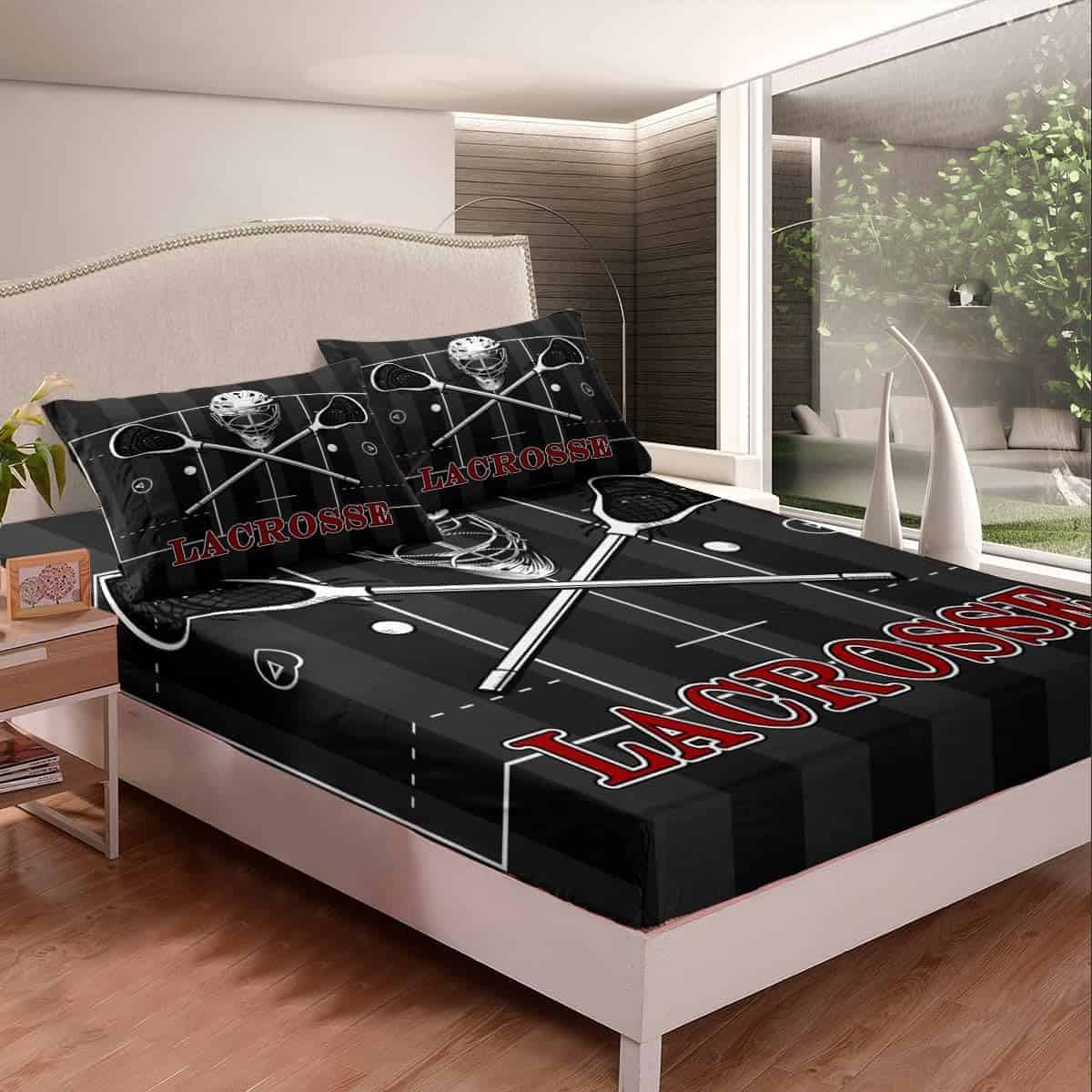 Juego de sábanas ajustadas de Lacrosse para cama Twin, - Imagen 3