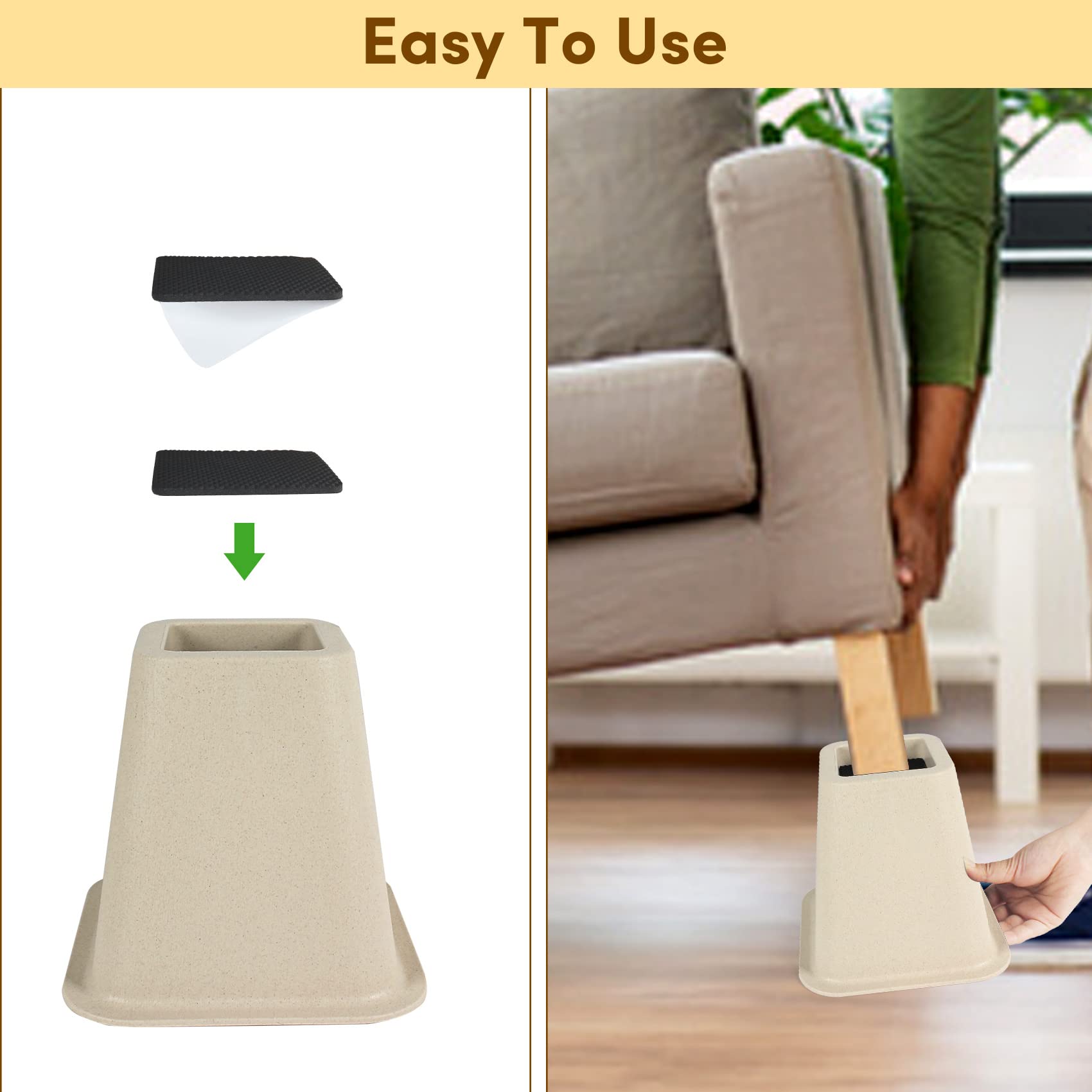 Dedu Elevadores de Cama de 6 Pulgadas de Alta Resistencia, - Imagen 8