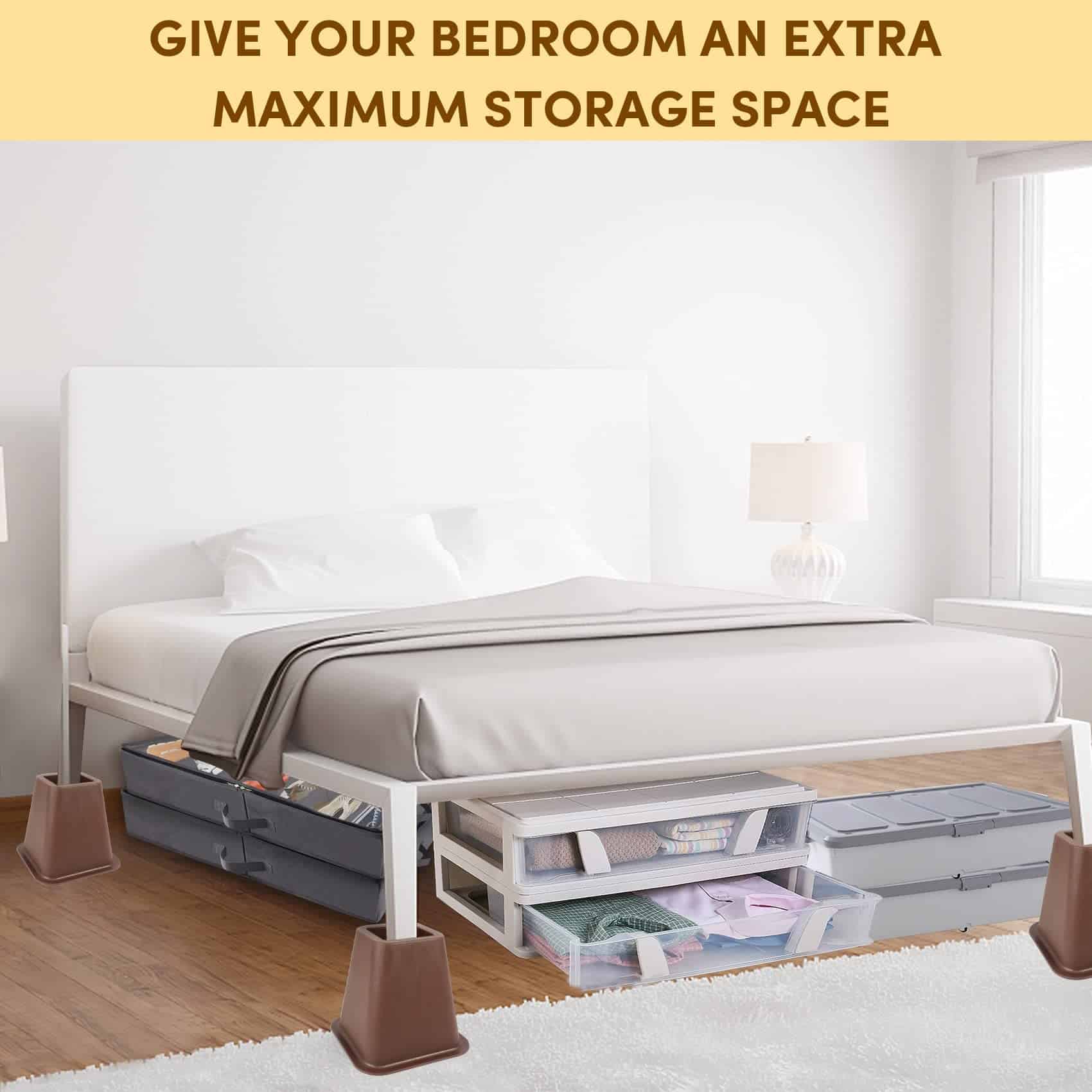 Elevadores para Cama 6 Pulgadas Paquete de 6, Elevadores de - Imagen 5
