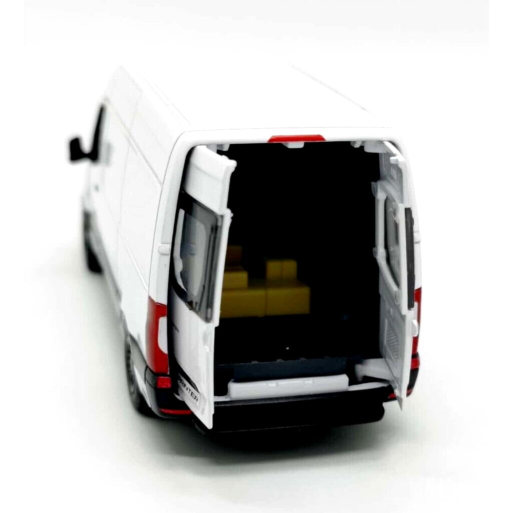 KiNSMART 2019 Mercedes-Benz Sprinter Cargo Van Blanco 1:48 - Imagen 4
