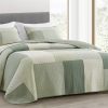 Juego de Edredón Chezmoi Collection Elm de 3 Piezas - Verde