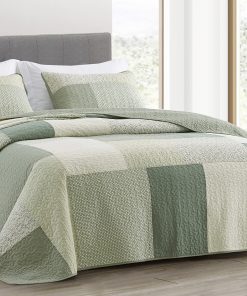 Chezmoi Collection Elm Juego de Colcha de 3 Piezas Chic