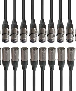Paquete de 10 cables XLR de 20 pies por AxcessAbles |