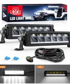 Barra de Luz LED Nilight de 9 Pulgadas de una Fila 2 Piezas