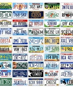 Panguru Juego de 50 Placas de Matrícula Réplica de los 50