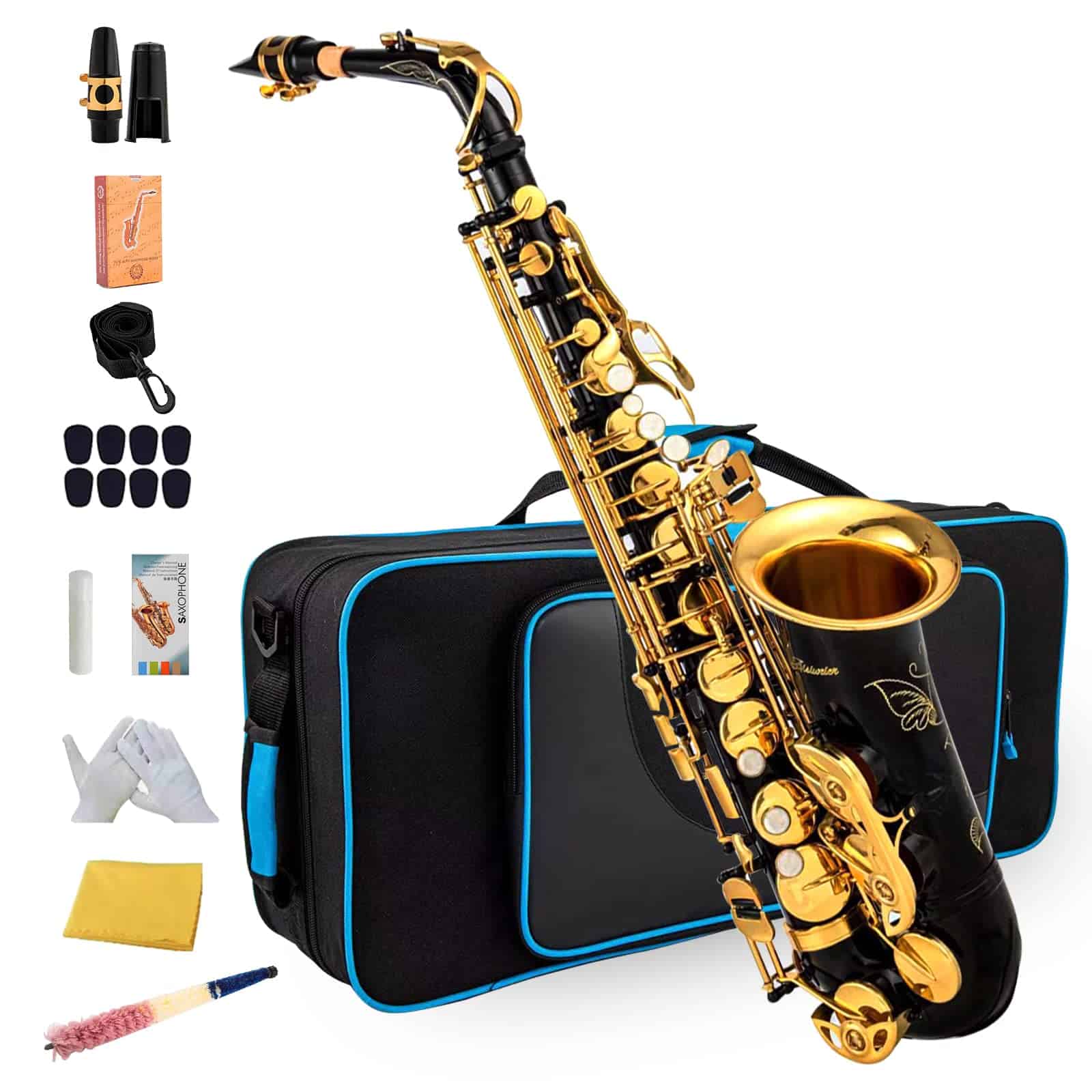 Saxofón Alto en Mi bemol con Llaves Negras/Doradas