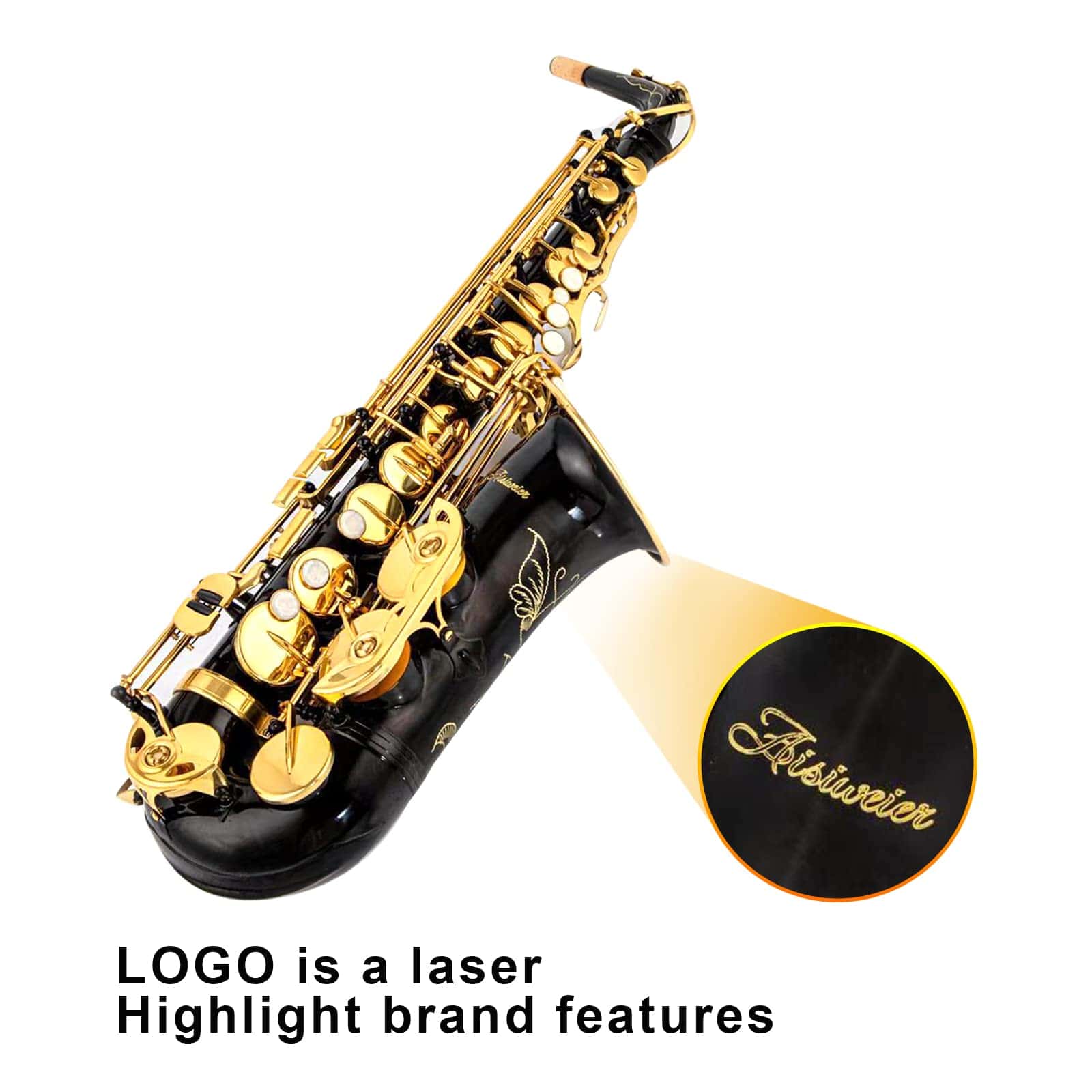 Saxofón Alto en Mi bemol con Llaves Negras/Doradas - Imagen 6