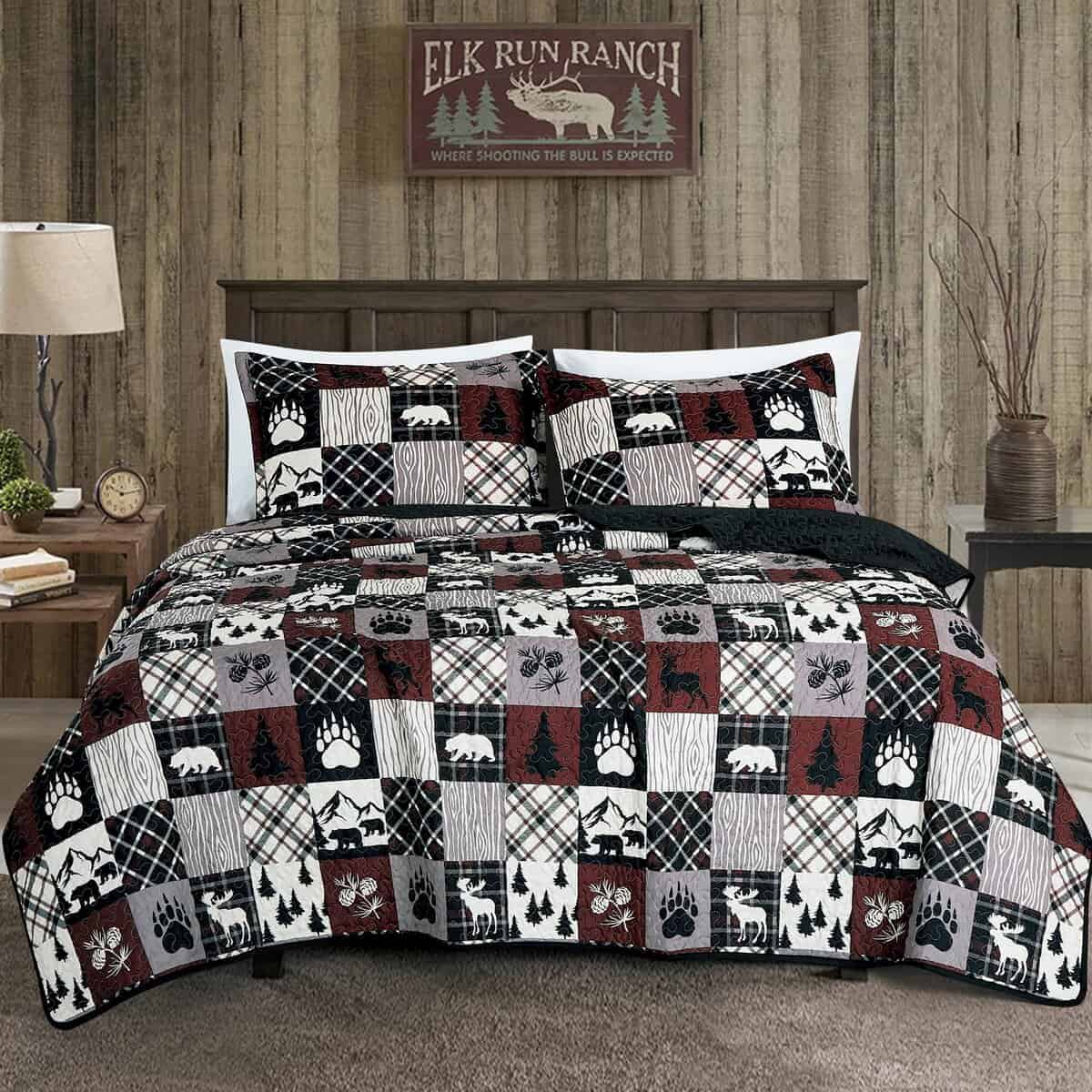 Juego de Edredón Chezmoi Collection Vista de 3 Piezas para