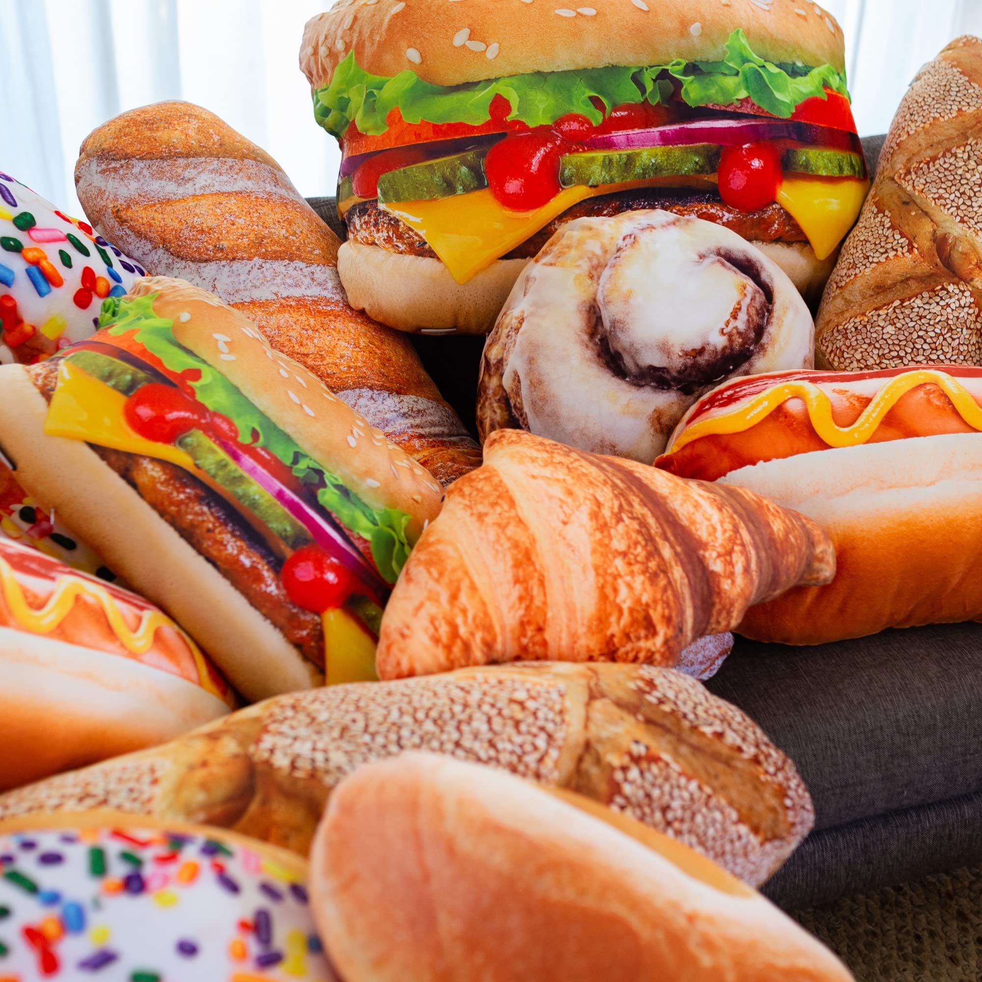 Almohada de Peluche con Forma de Bollo de Canela 3D 22" - - Imagen 6