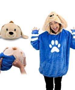 Manta con capucha para adultos con forma de perro Dougie -
