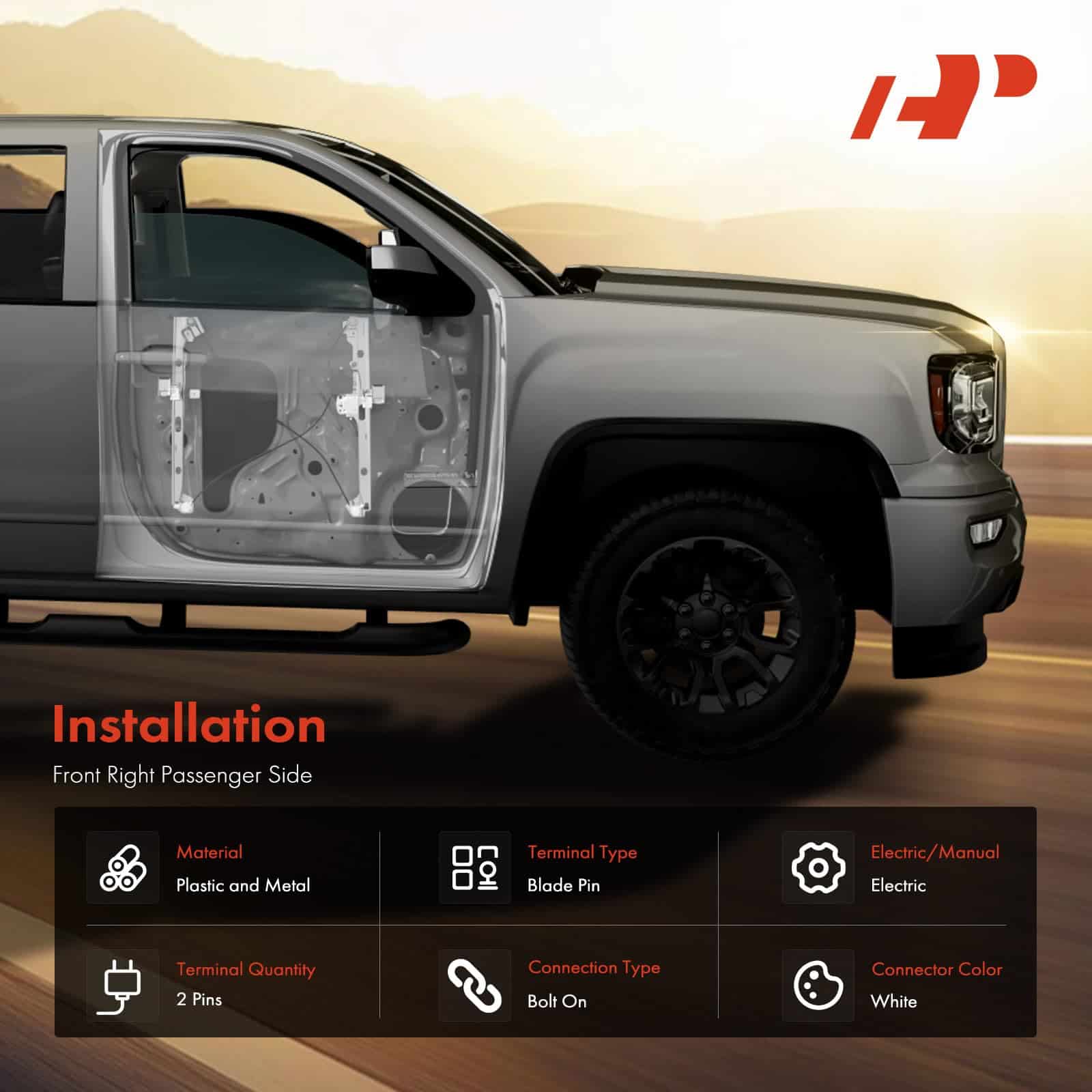 Regulador de ventana eléctrico A-Premium con motor - Imagen 4