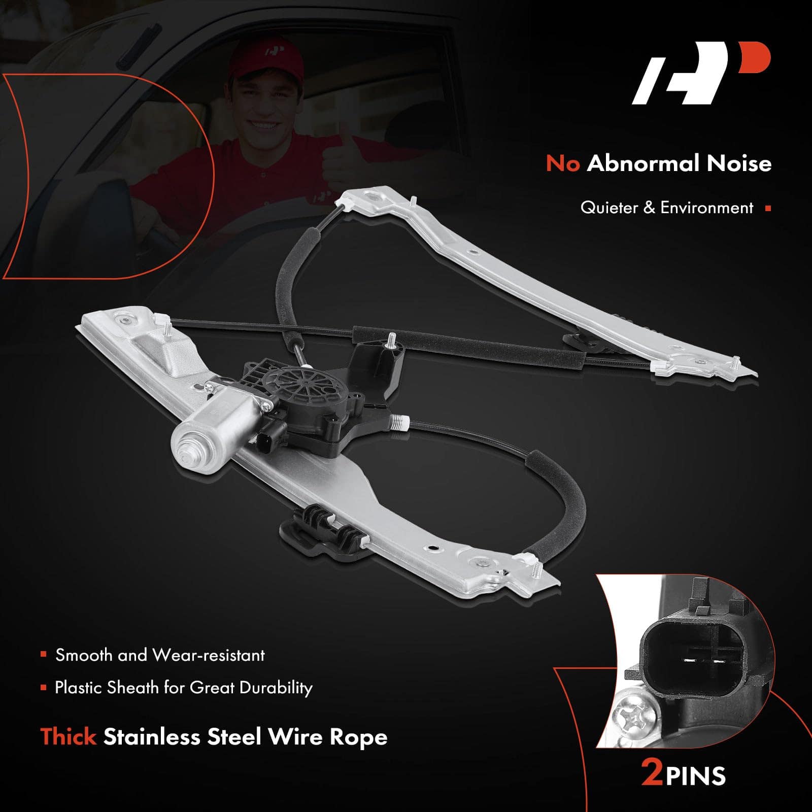 Regulador de ventana eléctrico A-Premium con motor - Imagen 6