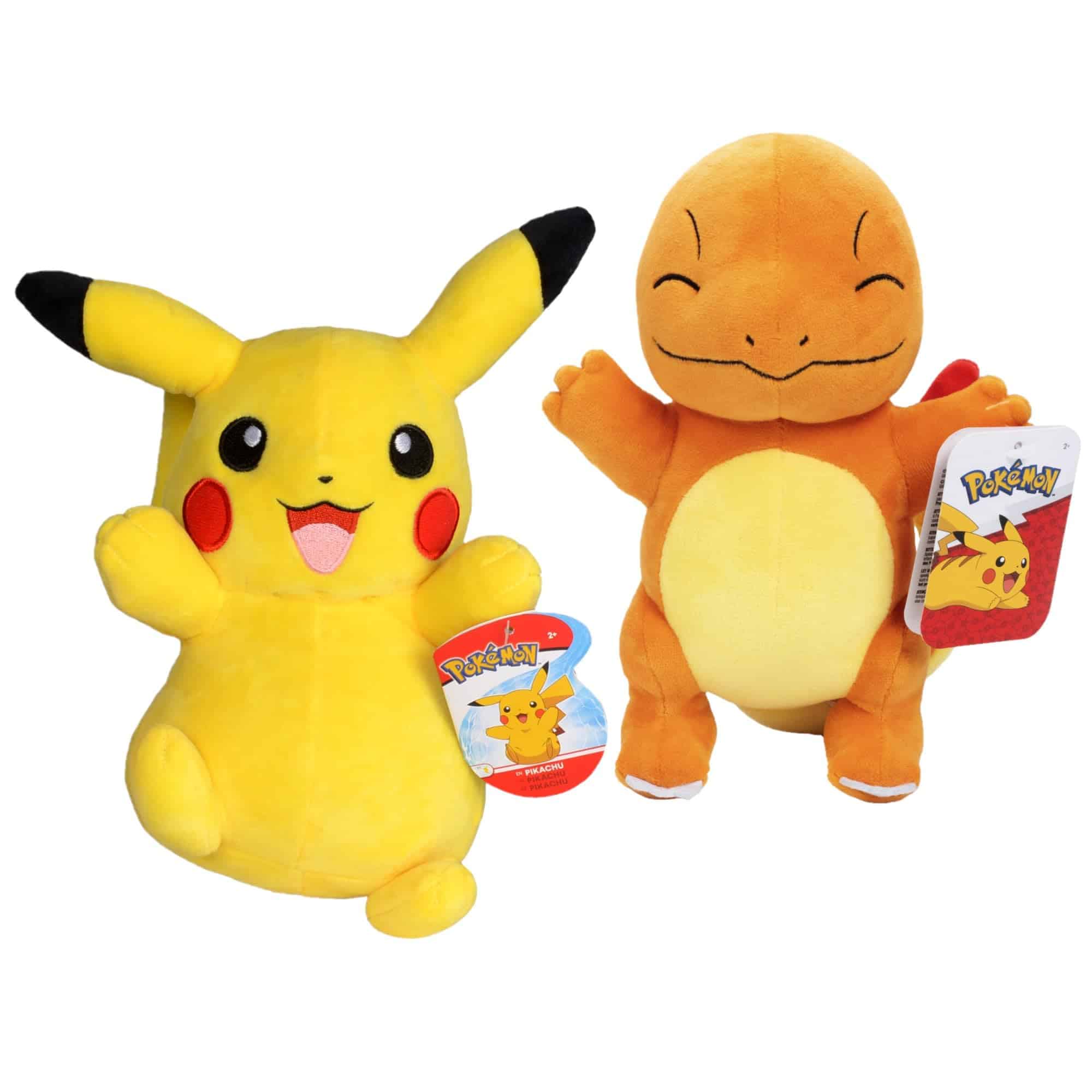 Peluches de Pok�mon Pikachu & Charmander, Paquete de 2 - 8"