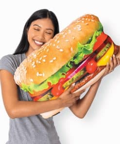 Almohada de hamburguesa 3D jugosa de 23" Much Comfort -