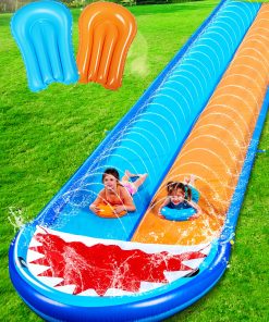 Resbaladilla de Agua Doble de Tiburón Sloosh de 22.5ft,