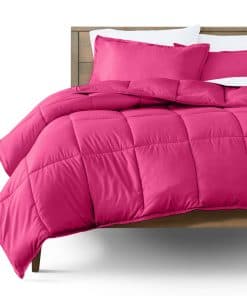 Juego de edredón Bare Home - Tamaño completo - -Rosa
