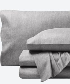 Juego de sábanas de franela Bare Home 100% -Gris claro jaspe