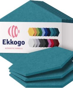 Paneles Acústicos Ekkogo 12-Pack Paneles de Pared -Turquesa