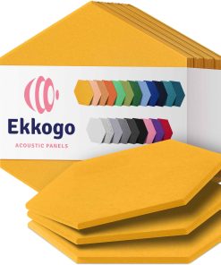 Paneles Acústicos Ekkogo Paquete de 12 Paneles -Amarillo Ata