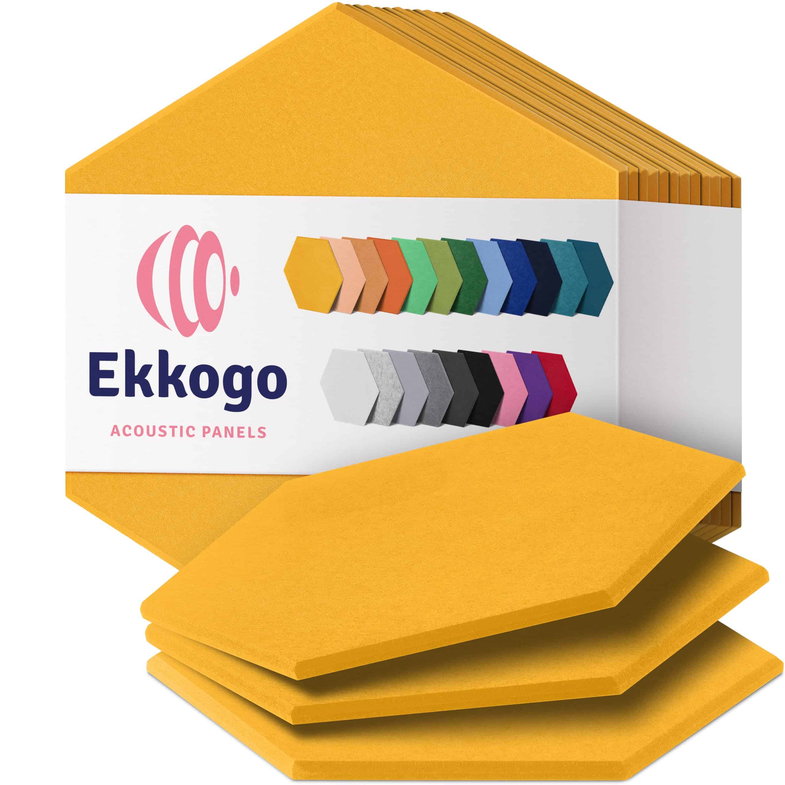 Paneles Acústicos Ekkogo Paquete de 12 Paneles -Amarillo Ata