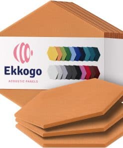 Paneles Acústicos Ekkogo de 12 Piezas Paneles -Naranja