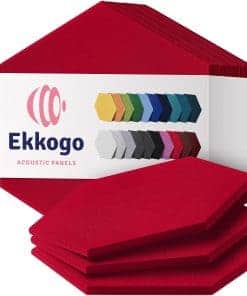 Paneles Acústicos Ekkogo 12-Pack Paneles -Rojo