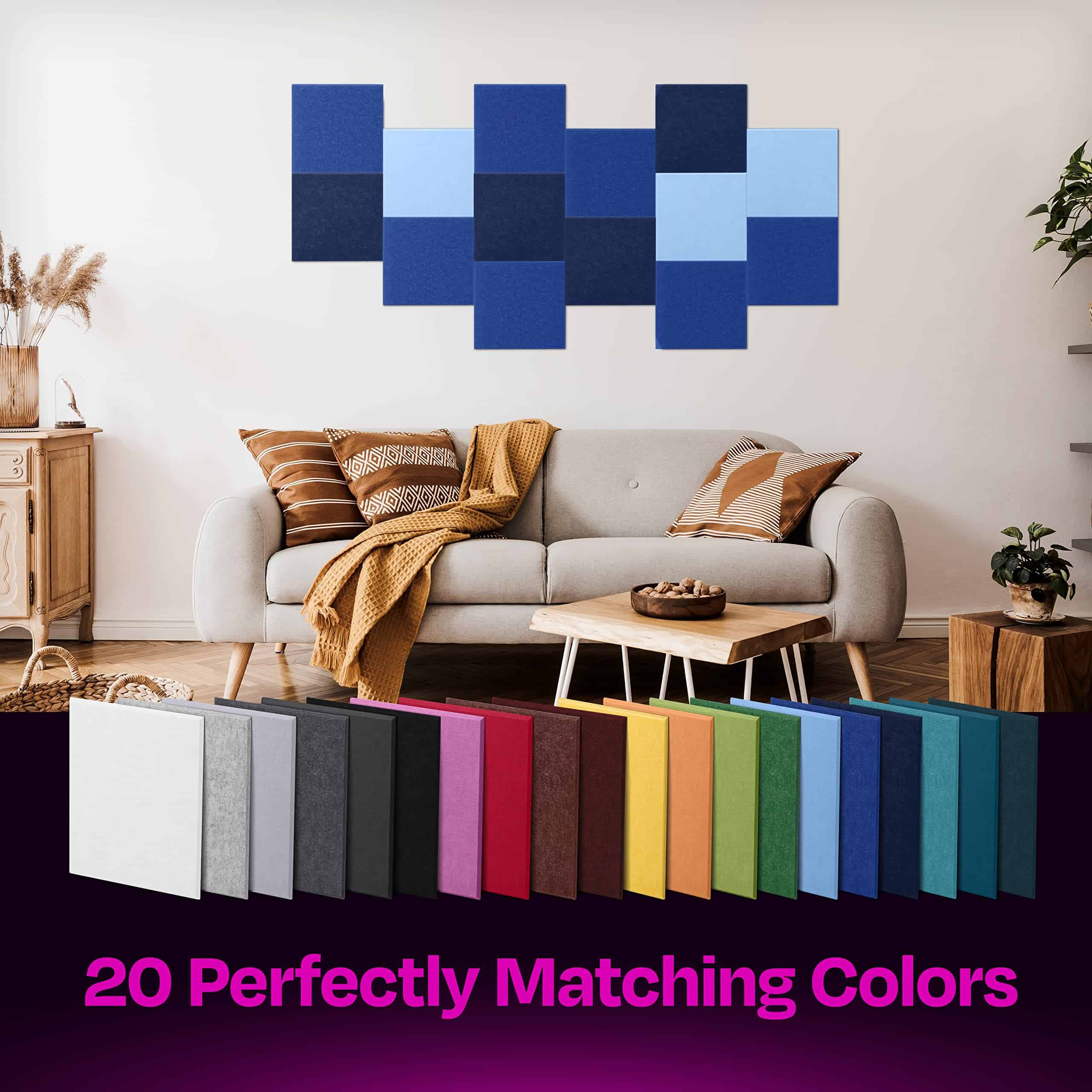 Paneles Acústicos Ekkogo Paquete de 12 Paneles -Azul Almiran - Imagen 6