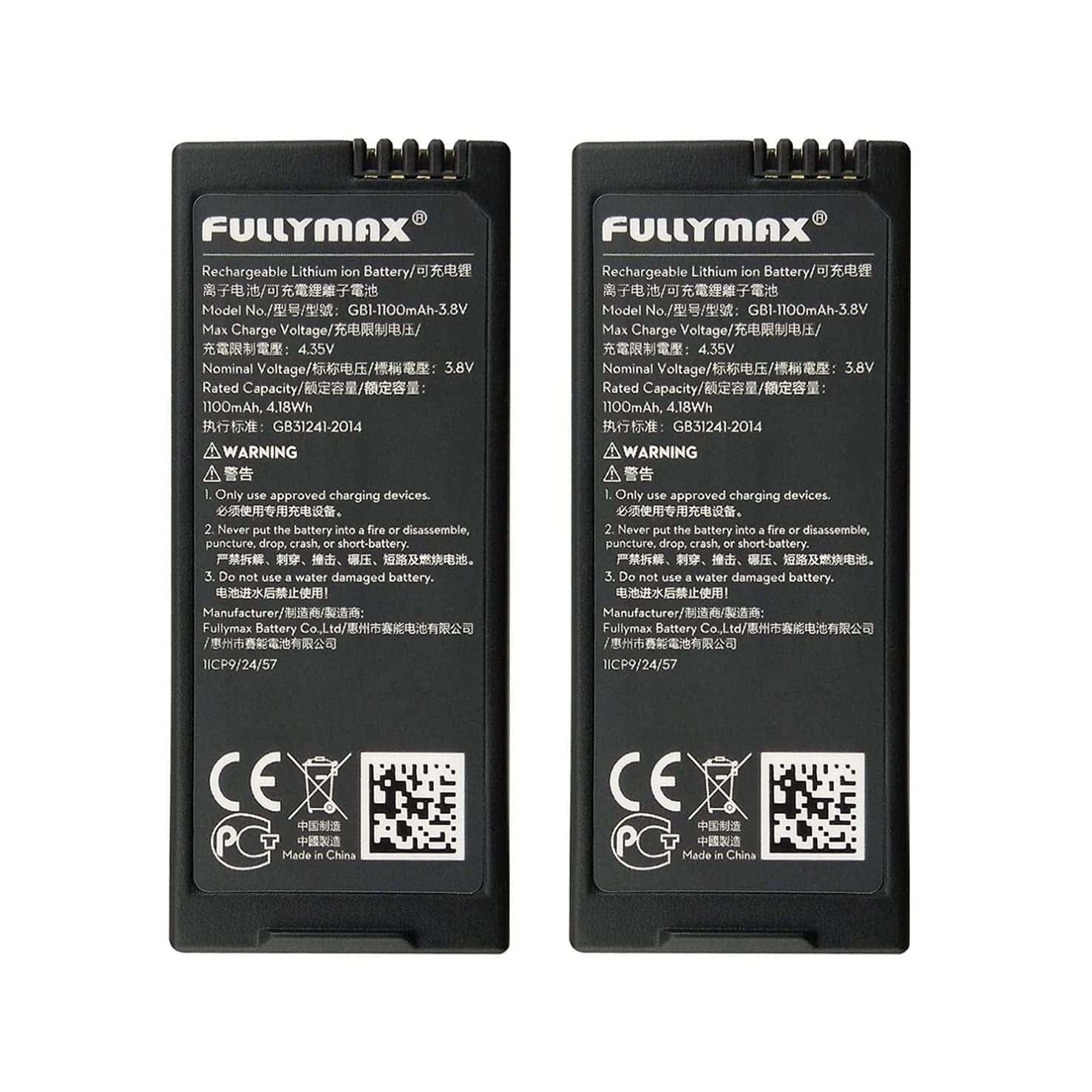 Accesorios 2PCS 3.8V 1100mAh Batería de Litio para DJI