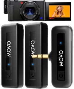 Movo Mini-Duo Micrófonos Inalámbricos para Cámaras,