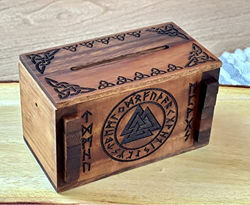 Caja de Rompecabezas Secreto Vikingo Enigma - Portatarjetas - Imagen 4
