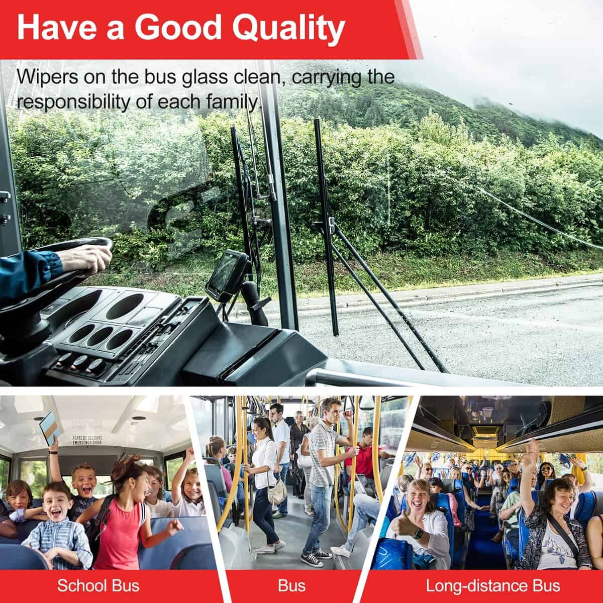 Cuchilla de limpiaparabrisas de 28 pulgadas para RV o - Imagen 6