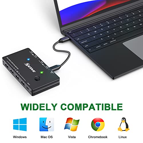 Conmutador KVM USB-C, Conmutador de 2 Puertos Soporte - Imagen 9