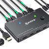 Conmutador KVM USB-C, Conmutador de 2 Puertos Soporte