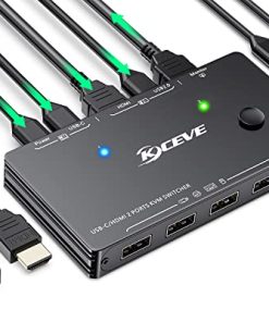Conmutador KVM USB-C, Conmutador de 2 Puertos Soporte