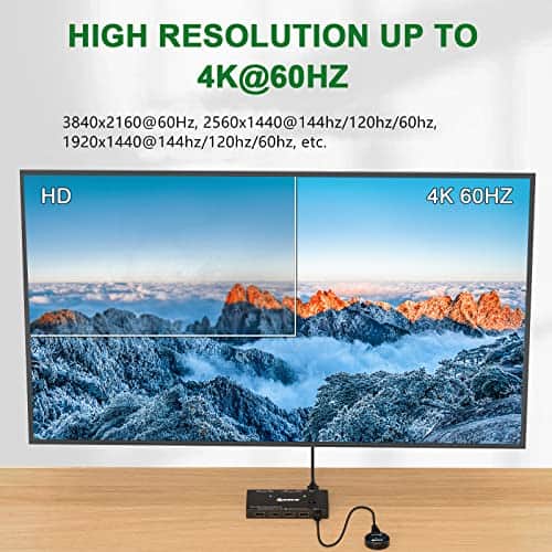 Conmutador KVM USB-C, Conmutador de 2 Puertos Soporte - Imagen 6