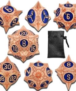 Set de dados metálicos DND AHDKEJG, RPG 7pcs Set de dados