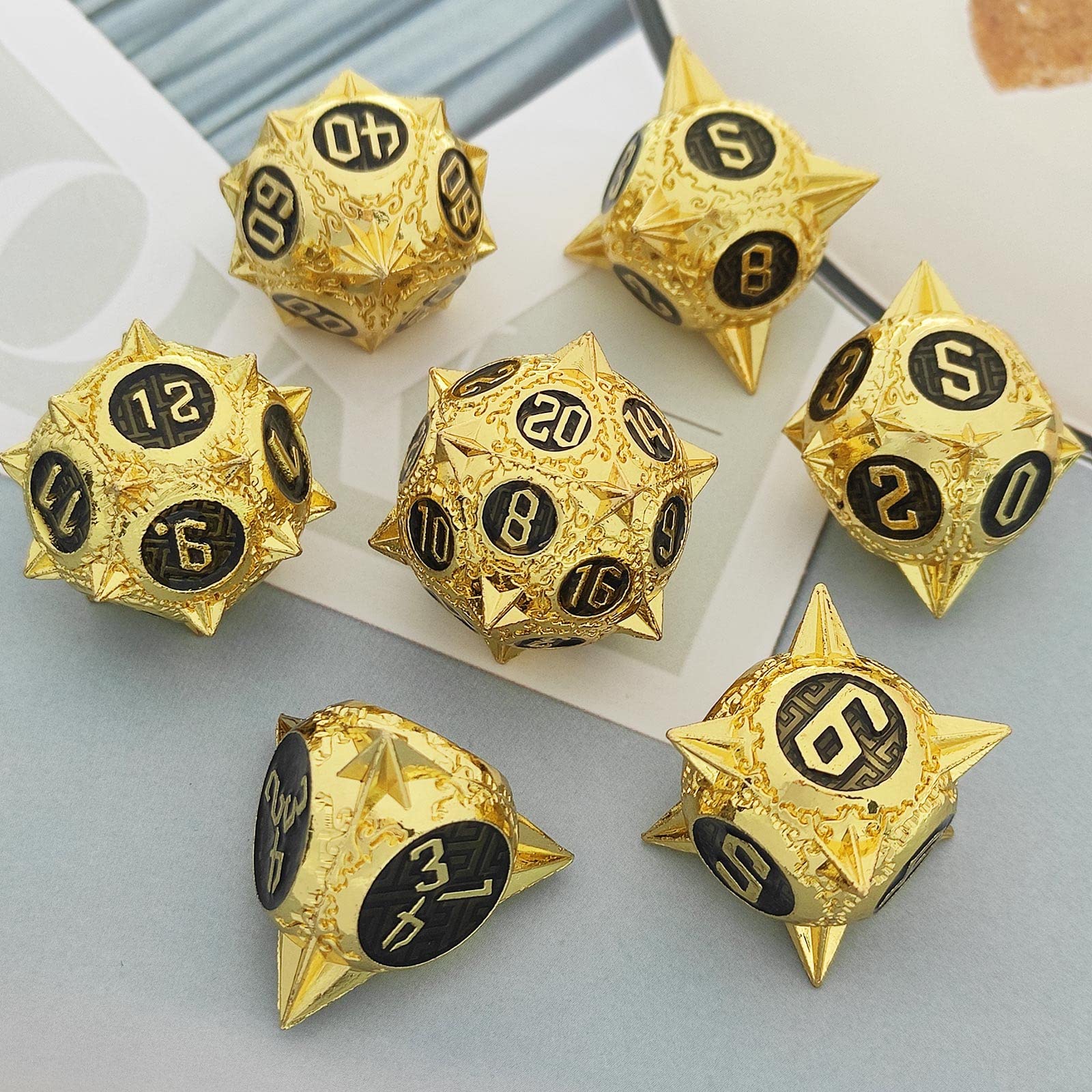 Conjunto de dados DND de Metal AHDKEJG para Dungeons and - Imagen 3