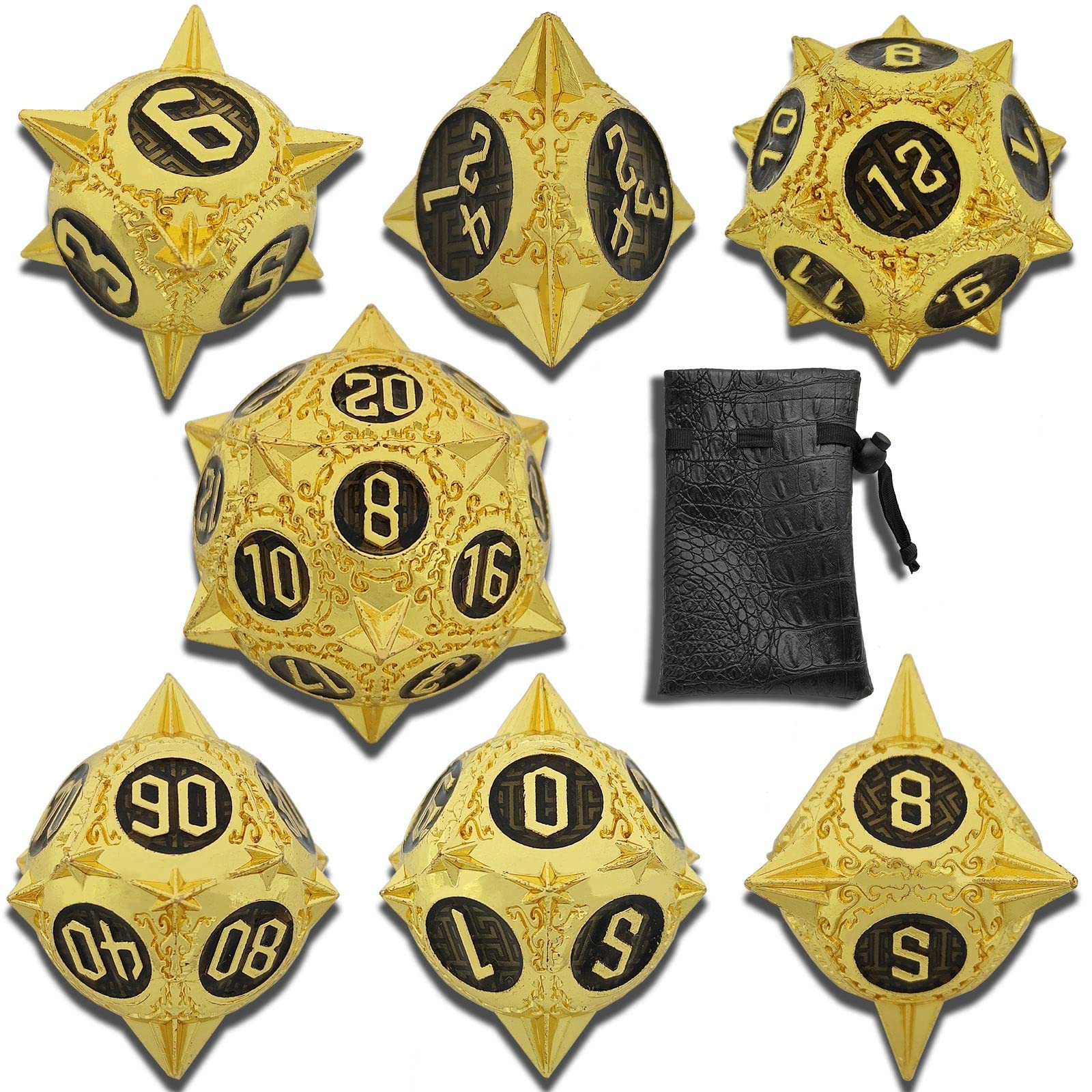 Conjunto de dados DND de Metal AHDKEJG para Dungeons and